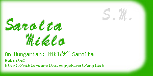 sarolta miklo business card